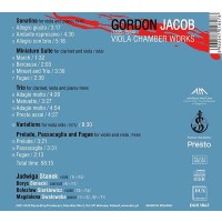 Gordon Jacob (1895-1984) - Kammermusik für Viola -   - (CD / K)