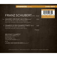 Franz Schubert (1797-1828) - Streichquintett D. 956 -   - (CD / Titel: A-G)