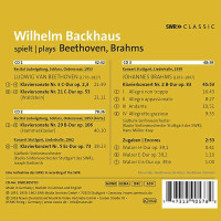 Various: - Wilhelm Backhaus - Beethoven / Brahms -   - (CD / W)