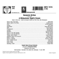 Benjamin Britten (1913-1976) - A Midsummernights Dream op.64 -   - (CD / Titel: A-G)