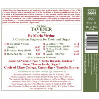 John Tavener (1944-2013) - Ex Maria Virgine (Weihnachtliche Sequenz für Chor & Orgel) -   - (CD / E)