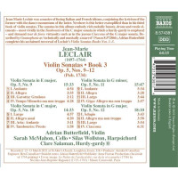 Jean Marie Leclair (1697-1764) - Sonaten für Violine & Bc Heft 3 Nr.9-12 (op.5 Nr.9-12) -   - (CD / S)