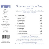 Giovanni Antonio Piani (1678-1760) - Sonaten op.1 Nr.1-12 für Violine & Bc (1712) -   - (CD / S)