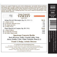 Serge Tanejew (1856-1915) - Klavierquartett op.20 -   - (CD / K)