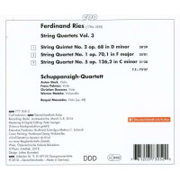 Ferdinand Ries (1784-1838) - Streichquartette Vol.3 -   -...