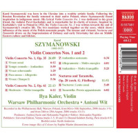 Karol Szymanowski (1882-1937) - Violinkonzerte Nr.1 & 2 -   - (CD / V)