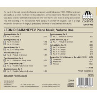 Leonid Sabaneev (1881-1968) - Klavierwerke Vol.1 -   - (CD / K)