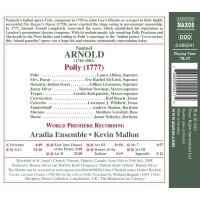 Samuel Arnold (1740-1802) - Polly -   - (CD / P)