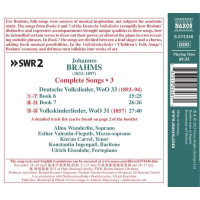 Johannes Brahms (1833-1897) - Sämtliche Lieder Vol.3 (Naxos-Edition) -   - (CD / S)