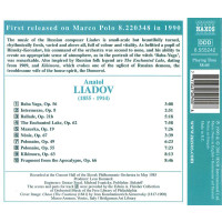 Anatoly Liadow (1855-1914) - Orchesterstücke -   - (CD / O)