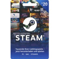 Steam  Card  20 Euro NEU Verkauf erfolgt im Namen u. auf...