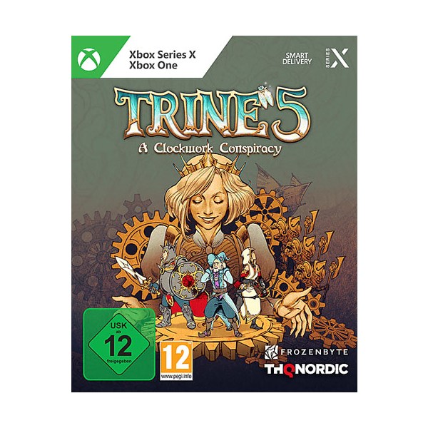 Trine 5  XBSX  A Clockwork Conspiracy - THQ Nordic  - (XBOX Series X Software / JumpN Run)