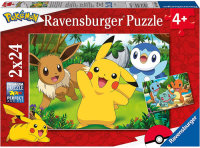 Merc  Puzzle Pokemon + Freunde 2x24 Teile  Ravensburger -...