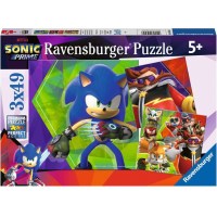 Kinderpuzzle Die Abenteuer von Sonic (3x 49 Teile) -...