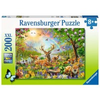 Kinderpuzzle Anmutige Hirschfamilie (200 Teile) -...