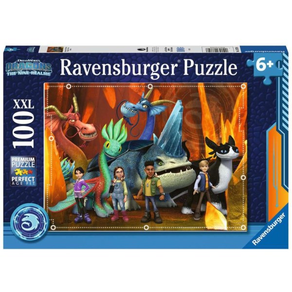 Kinderpuzzle Dragons - Die 9 Welten (100 Teile) - Ravensburger 13379 - (Spielwaren / Puzzle)