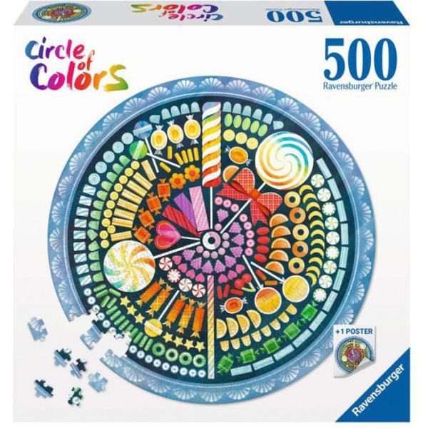 Puzzle Circle of Colors Candy (Teile: 500) - Ravensburger 17350 - (Spielwaren / Puzzle)