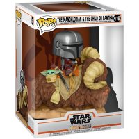 POP! Deluxe Star Wars - Mando on Bantha with Child in Bag...