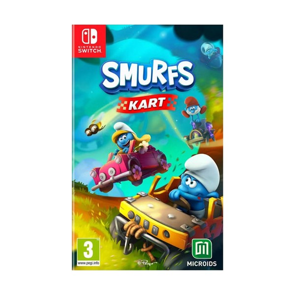 Schl�mpfe: Kart  SWITCH  Turbo Edition  UK multi SMURFS KART, incl. 2 Sticker & Papa Smurf Patch - Astragon  - (Nintendo Switch / Rennspiel)