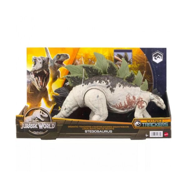 Mattel - Jurassic World Gigantic Dino Trackers Stegosaurus / from Assort - Mattel HLP24 - (Spielwaren / Action Figure)