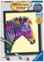 Ravensburger - Painting By Numbers Colourful Zebra -...