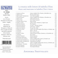 Marchetto Cara (1470-1525): La musica nelle lettere di Isabella dEste -   - (CD / L)