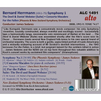 Bernard Herrmann (1911-1975): Symphonie Nr.1 -   - (CD / S)