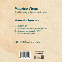 Maurice Vieux (1884-1951): Sämtliche Werke für Viola solo -   - (CD / S)