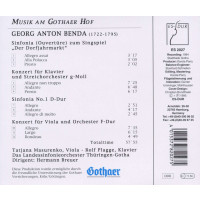 Georg Anton Benda (1722-1795): Symphonie Nr.1 D-Dur -   -...