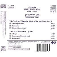 Alexander Gretschaninoff (1864-1956): Klaviertrios Nr.1 & 2 -   - (CD / K)