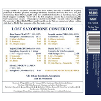 John Beach Cragun (1885-1927): Olli-Pekka Tuomisalo - Lost Saxophone Concertos -   - (CD / O)