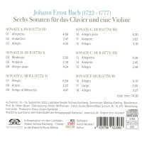 Johann Ernst Bach (1722-1777): Sechs Sonaten für das Clavier und eine Violine -   - (CD / S)