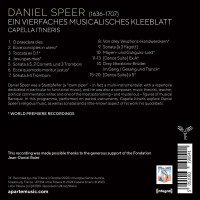 Daniel Speer (1636-1707): Ein vierfaches musicalisches Kleeblatt -   - (CD / E)