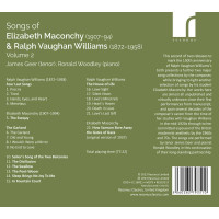 Ralph Vaughan Williams (1872-1958): James Geer - Songs of Elizabeth Maconchy & Ralph Vaughan Williams Vol.2 -   - (CD / J)