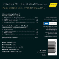 Johanna Müller-Hermann (1868-1941): Klavierquintett g-moll op.31 -   - (CD / K)