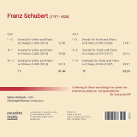 Franz Schubert (1797-1828): Violinsonaten D.384,385,408 (Sonatinen für Violine & Klavier) -   - (CD / V)