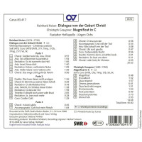 Reinhard Keiser (1674-1739): Dialogus von der Geburt Christi (Weihnachtsoratorium) -   - (CD / D)