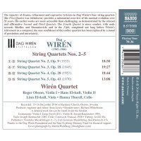 Dag Wiren (1905-1986): Streichquartette Nr.2 -5 -   - (CD / S)