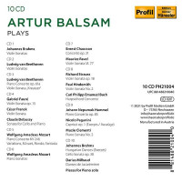 Johannes Brahms (1833-1897): Artur Balsam plays -   - (CD / A)