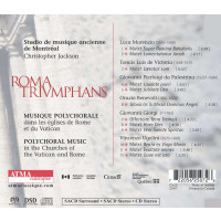 Luca Marenzio (1553-1599): Studio de musique ancienne de Montreal - Roma Triumphans -   - (SACD / L)