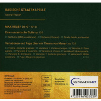 Max Reger (1873-1916): Variationen & Fuge über ein Mozart-Thema op.132 -   - (CD / V)