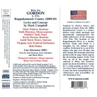 Ricky Ian Gordon: Rappahannock County -   - (CD / R)