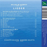 Wilhelm Kempff (1895-1991): Lieder -   - (CD / L)