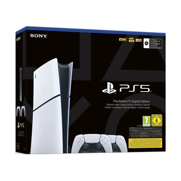 Sony PS5 Konsole SLIM  Digital + 2. Controller -  9581574 - (SONY® PS5 Hardware / Hardware)