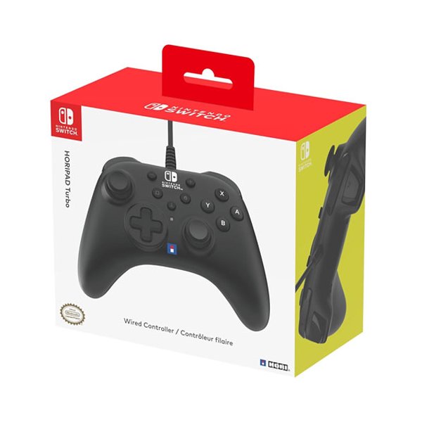 Switch Controller Turbo Horipad schwarz  wired -   - (Nintendo Switch Hardware / Zubehör)