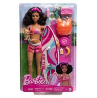Mattel - Barbie Beach Surfer Brunette Doll / from Assort...