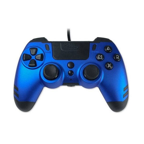 PS4 Controller Steelplay Slim Pack Wired blue  kompatibel mit PC und PS3 - Steelplay  - (SONY® PS4 Hardware / Zubehör)