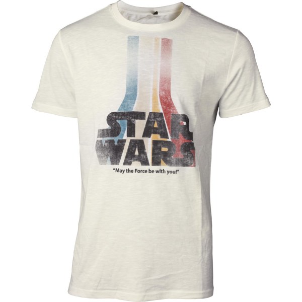 Star Wars - Retro Rainbow Logo Herren T-Shirt - Difuzed TS061675STW - (T-shirts and Tops / Short Sleeved T-shirts)