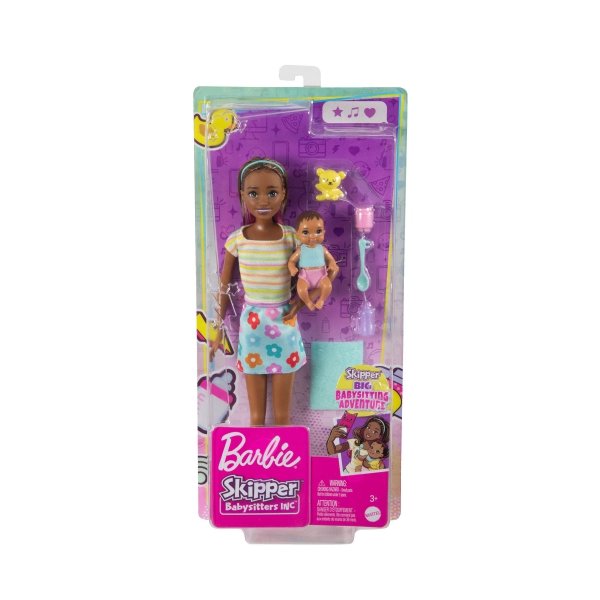 Mattel - Barbie Skipper Babysitters Brunette Doll With Baby / from Assort