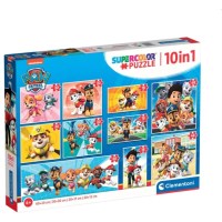 Supercolor 10 in 1 - Paw Patrol (10 Puzzle (18-60 Teile))...